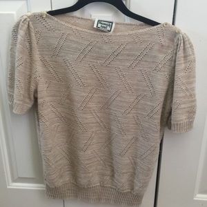 Vintage light brown knitted sweater SIZE SMALL